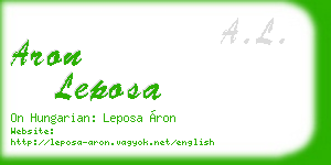 aron leposa business card