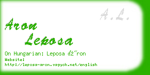 aron leposa business card